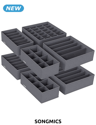 SONGMICS Schubladenorganizer-Boxen, 8er-Set