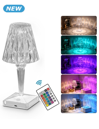 Lampe «Diamant», 16 Farben, transparent