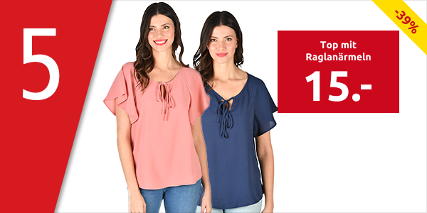 Top mit Raglanärmeln, hellrosa