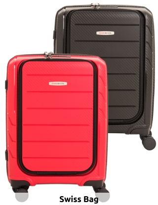 SWISSBAGS Koffer mit Tasche «Oxygen», 55x40x23 cm, schwarz