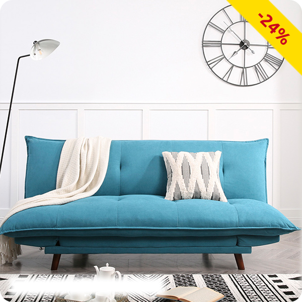 Dauerschlafsofa «Kiss», Stoffbezug türkis