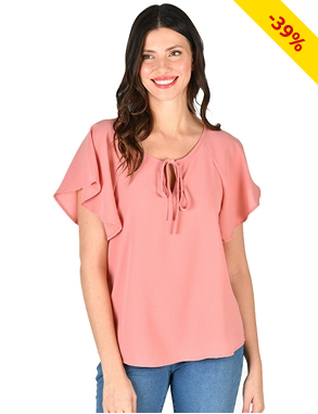 Top mit Raglanärmeln, hellrosa