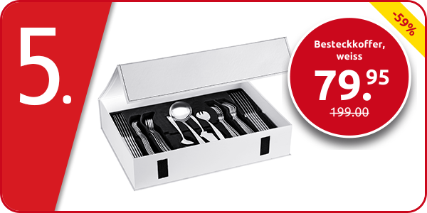 Besteckkoffer, weiss