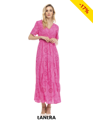 tANtRA Kleid «Ajourée», fuchsia