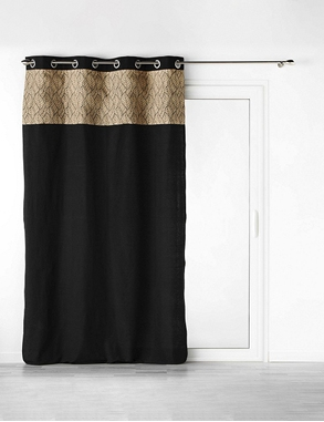 Lichtundurchlässiger Vorhang «Kalinda», 140 x 240 cm, schwarz