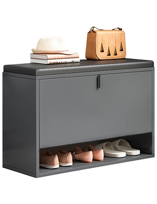 Schuhbank, B 60 x H 50 x T 24 cm, grau