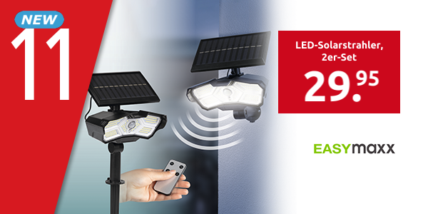 EASYmaxx LED-Solarstrahler, 2er-Set