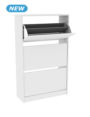 Schuhmöbel, für 18 Paar Schuhe, weiss