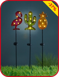 Solarlampen-Sticks, 3 Stück