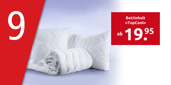 Bettinhalt «TopCool», mit thermoregulierendem Effekt