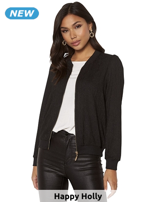 Jacke im Blouson-Stil, schwarz