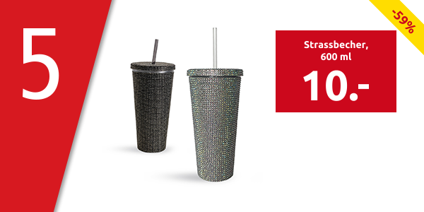 Strassbecher, 600 ml, schwarz