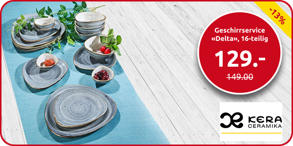 Geschirrservice «Delta» von Kera Ceramika, 16-teilig