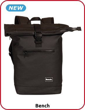 Bench Rucksack mit Rollverschluss, schwarz