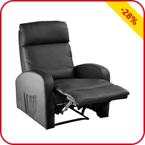 Massagesessel aus PU, schwarz