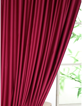 Vorhang «Clic» 1 Stück, Satin, 140 x 245 cm, bordeaux