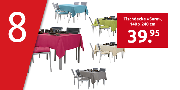 Tischdecke «Sara», 140 x 240 cm, fuchsia