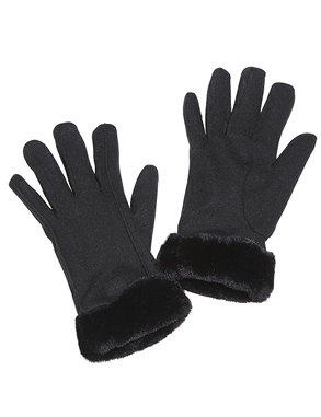 Handschuhe, touchscreenfähig, gefüttert, schwarz