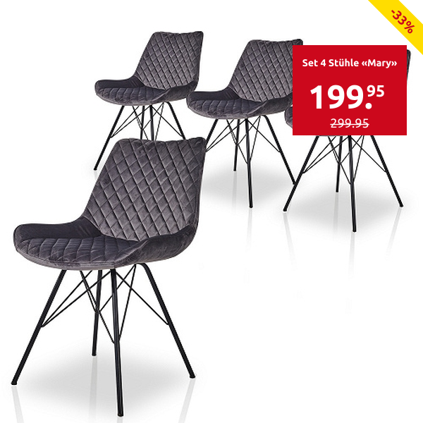 Set 4 Stühle «Mary»