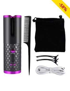 Haarlockenwickler, LCD-Bildschirm, kabellos