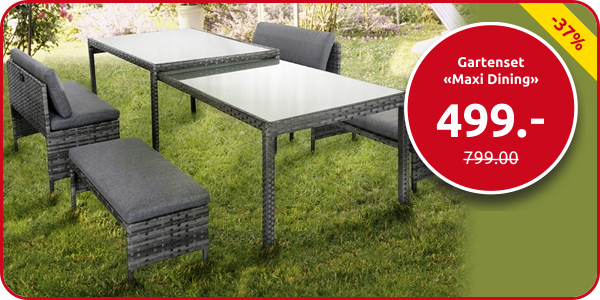 Gartenset «Maxi Dining», 6-teilig, grau