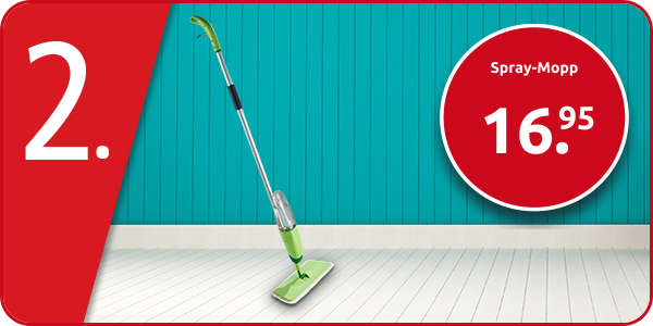 Spray-Mopp mit integrierter Sprühfunktion Spray-Mopp mit integrierter Sprühfunktion