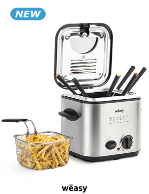 wëasy Fritteuse & Fondue, 6 Personen, 1,2 l