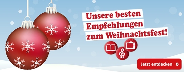 Unsere besten Empfehlungen zum Weihnachtsfest! Jetzt entdecken >