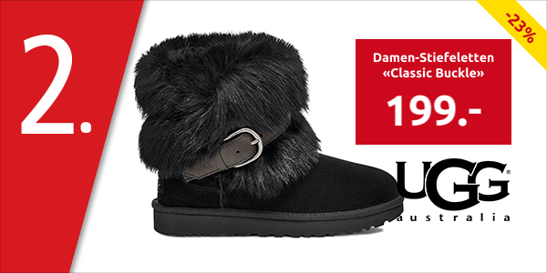 UGG Damen-Stiefeletten «Classic Buckle», schwarz