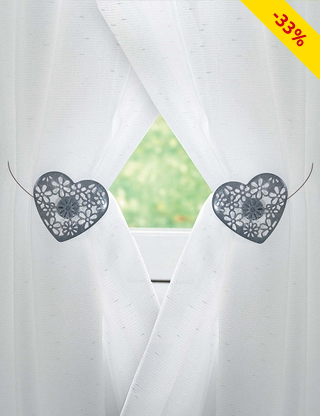 Raffhalter «Herz», 2 Stück