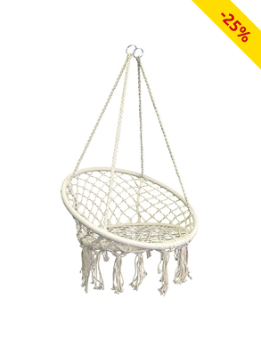 Hängesitz «Romantica»,  B 80 x H 135 x T 60 cm, weiss