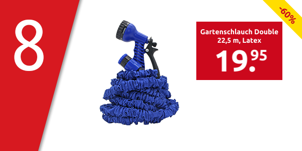Gartenschlauch Double 22,5 m, Latex