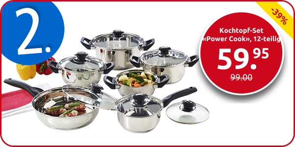 Kochtopf-Set «Power Cook», 12-teilig