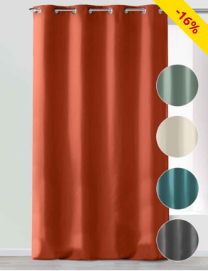 Vorhang «Absolu», H 260, B 140 cm, ziegelrot