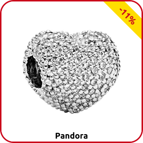 Pandora Schmuckstück « Coeur», Silber/Zirkone