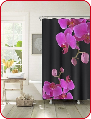 Duschvorhang «Orchidee», 180 x 180 cm