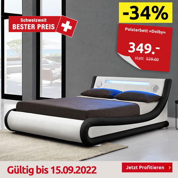 Polsterbett «Dolby», 140 x 200 cm