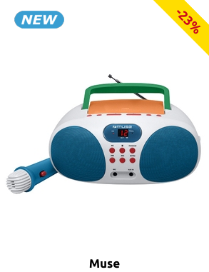 Muse Tragbares Radio mit CD-Spieler, mit Mikrofon