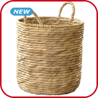 Korb aus Wasserhyazinthe, H 45 cm