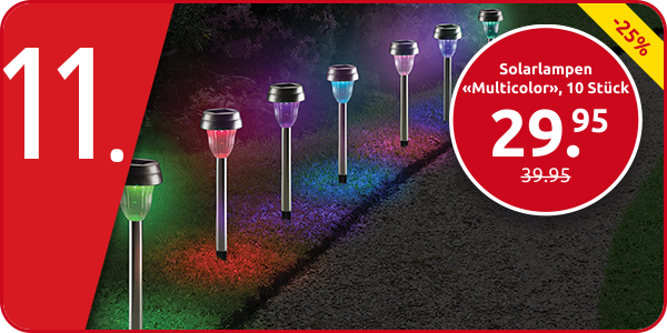 Solarlampen «Multicolor», 10 Stück