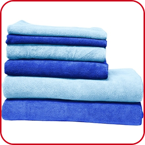 Mikrofaser-Badetuchset, blau/marine, 6-teilig