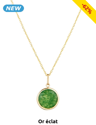Or éclat Anhänger «Beyla», Jade/Gelbgold