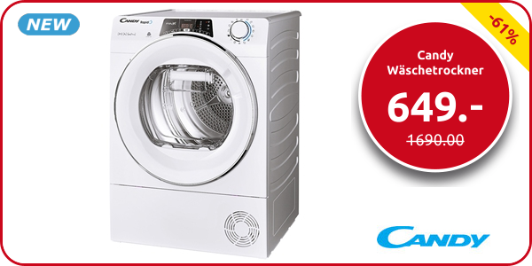 Candy verbundener Wäschetrockner mit Wärmepumpe, 8 kg