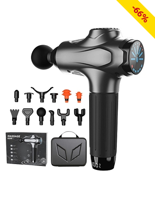 Muskelmassage-Gun, 12 Massageköpfe, 7 Geschwindigkeiten