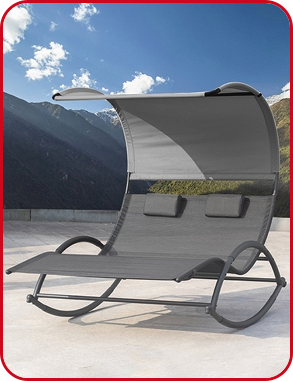 Schaukelliege «Jolly», grau