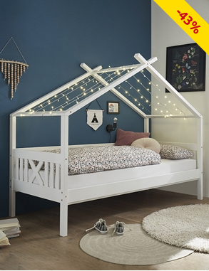 Bett «Juliette», 90 x 200 cm, weiss