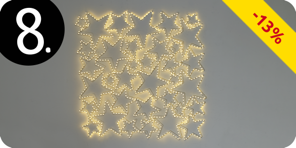 Wanddeko «Magic Stars», 1160 LEDs, 95 x 95 cm