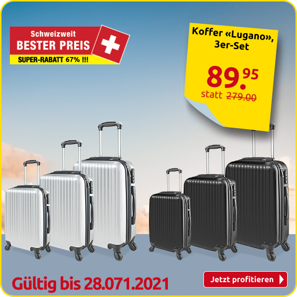 Koffer «Lugano», 3er-Set, grau