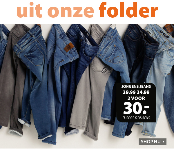 Jeans voor jongens, twee voor € 30!