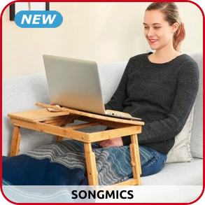 SONGMICS Bambus-Tablett für Computer